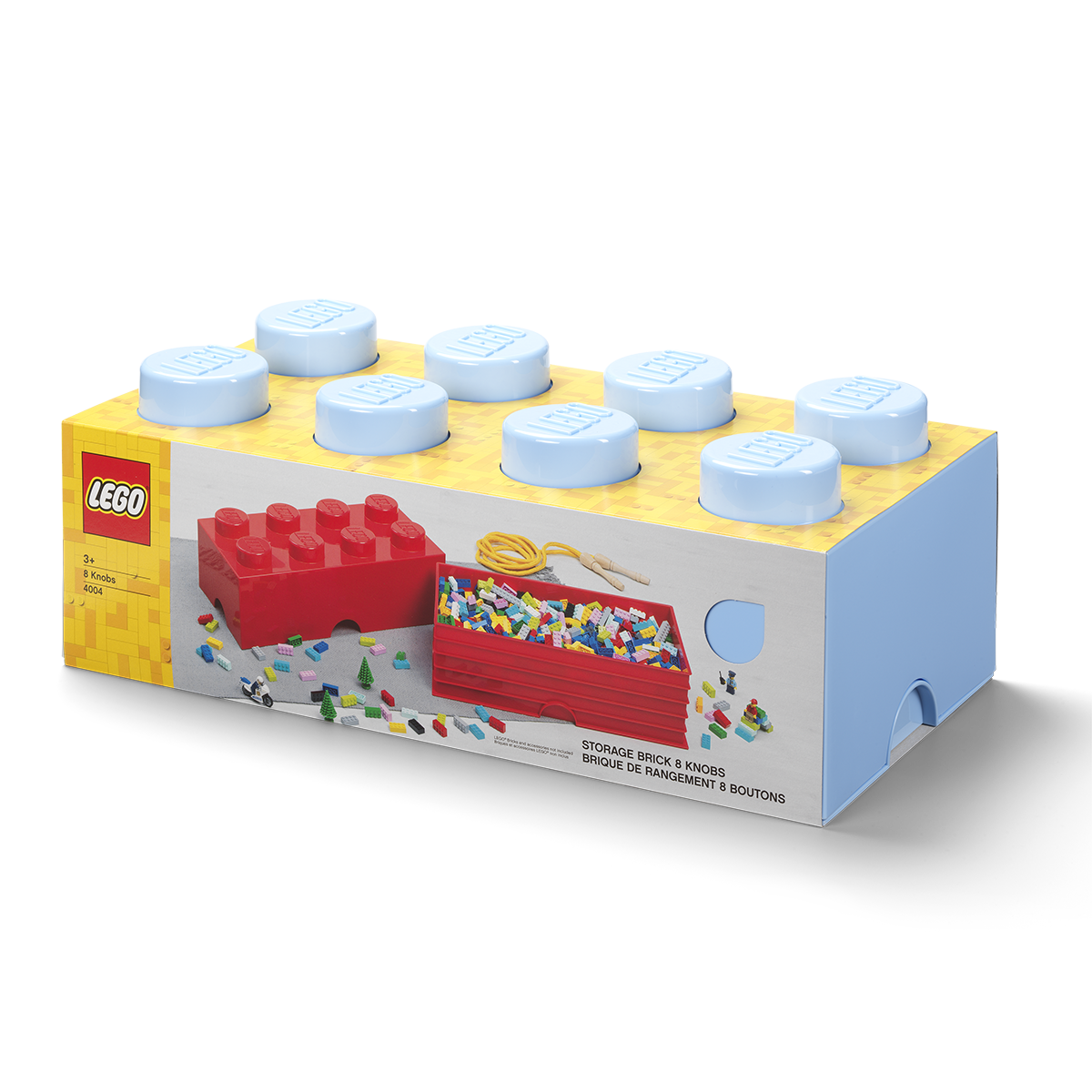 (DC) Contenedor Lego Brick 8 | Light Royal Blue