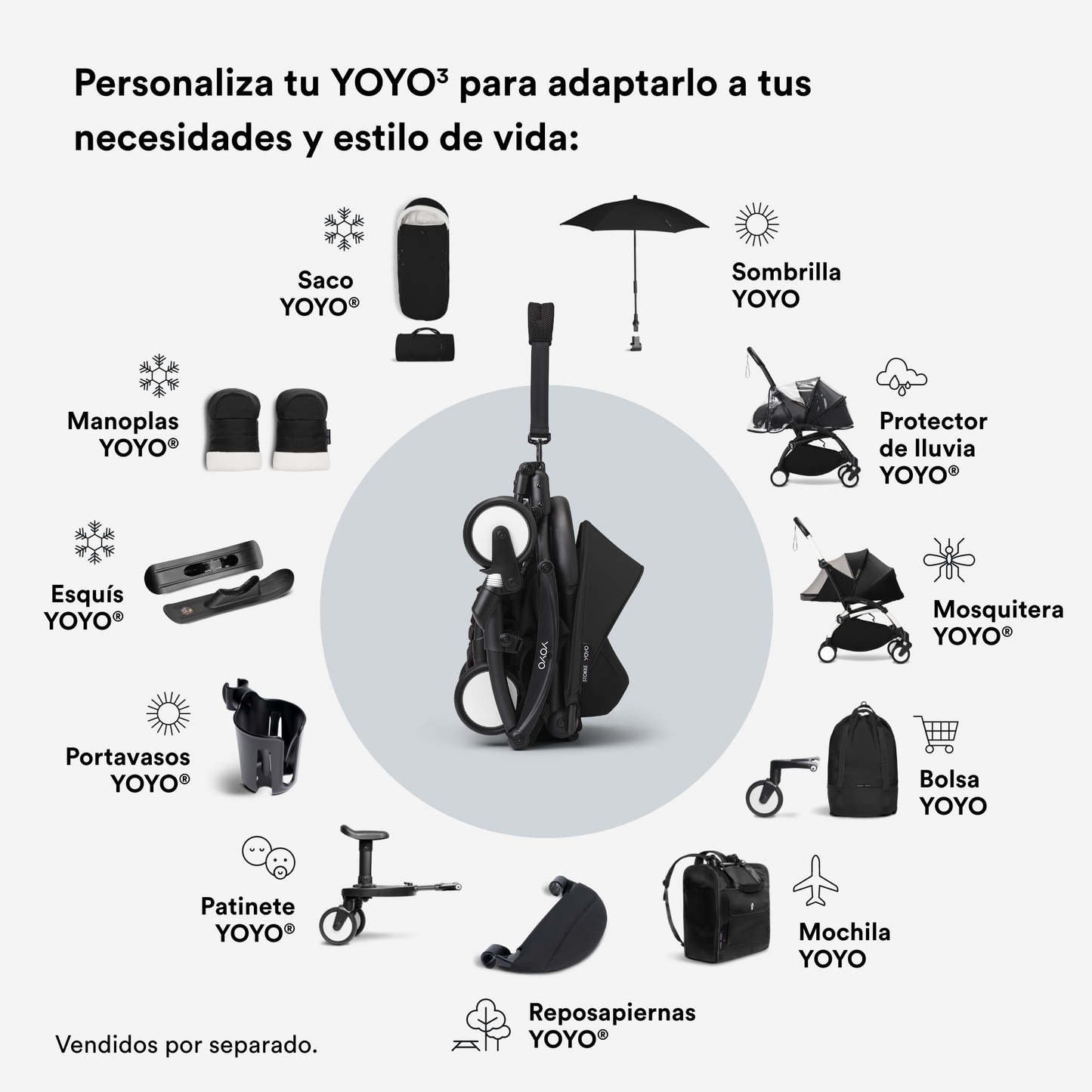 Pack YOYO³ Travel 0+ | Aton G Swivel 180º