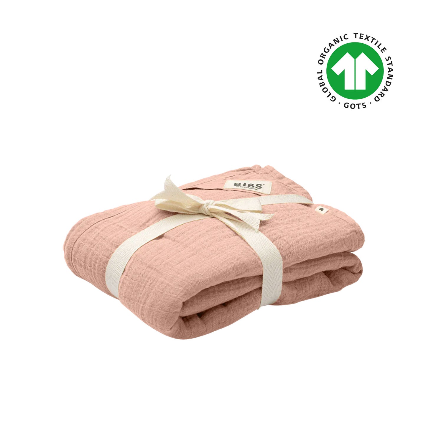 Manta Swaddle Muselina Bibs - Blush