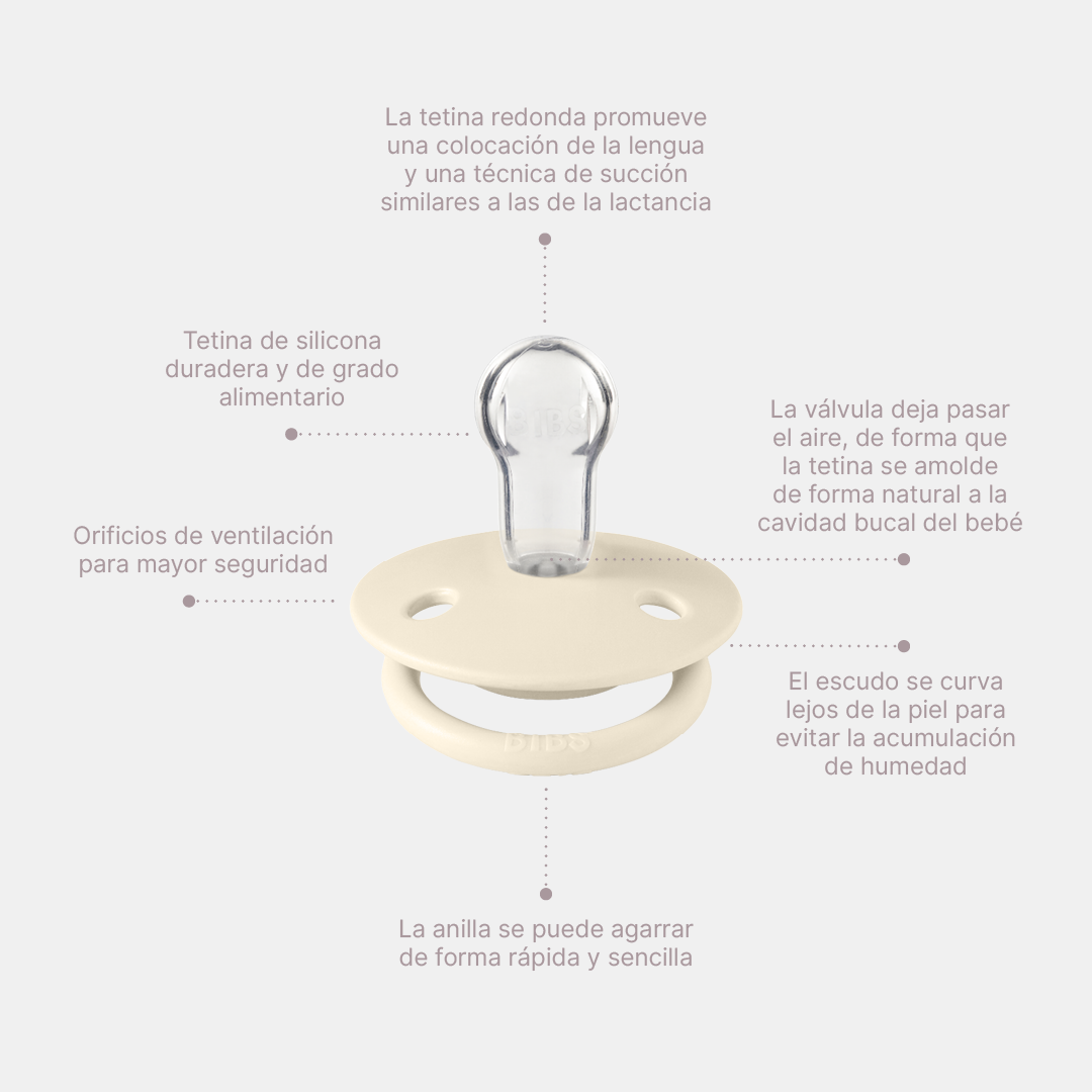 Chupete Bibs De Lux x2 | Blush & Vanilla Glow Night