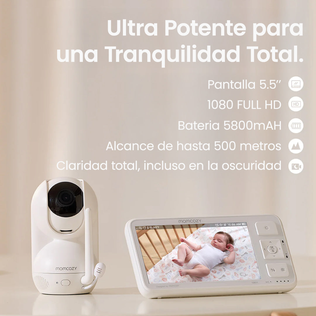 Monitor de bebé Momcozy BM03 1080p Full HD 5.5"