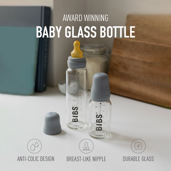Mamadera de Vidrio Bibs 225ml | Sage