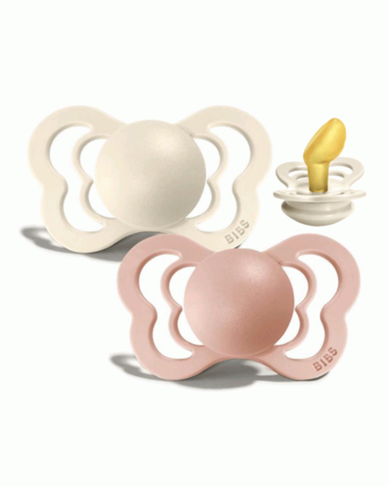 Chupete Bibs Couture x2 | Ivory & Blush