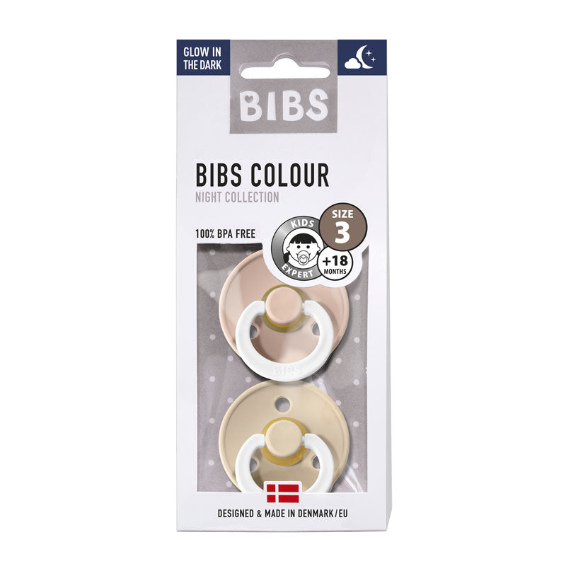 Chupete Bibs Colour x2 | Blush & Vanilla Glow Night
