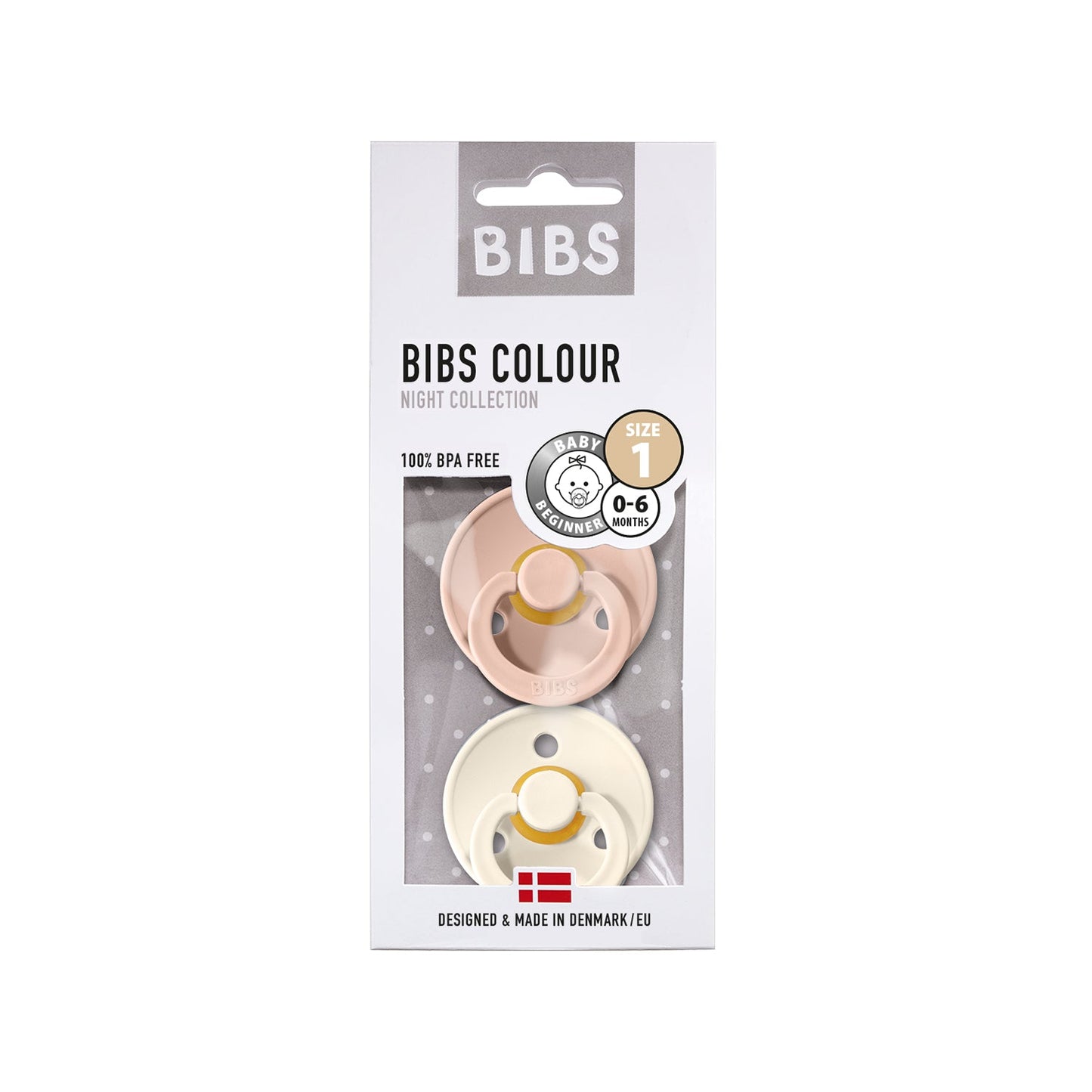 (DC) Chupete Colour x2 | 0-6 meses | Blush & Ivory