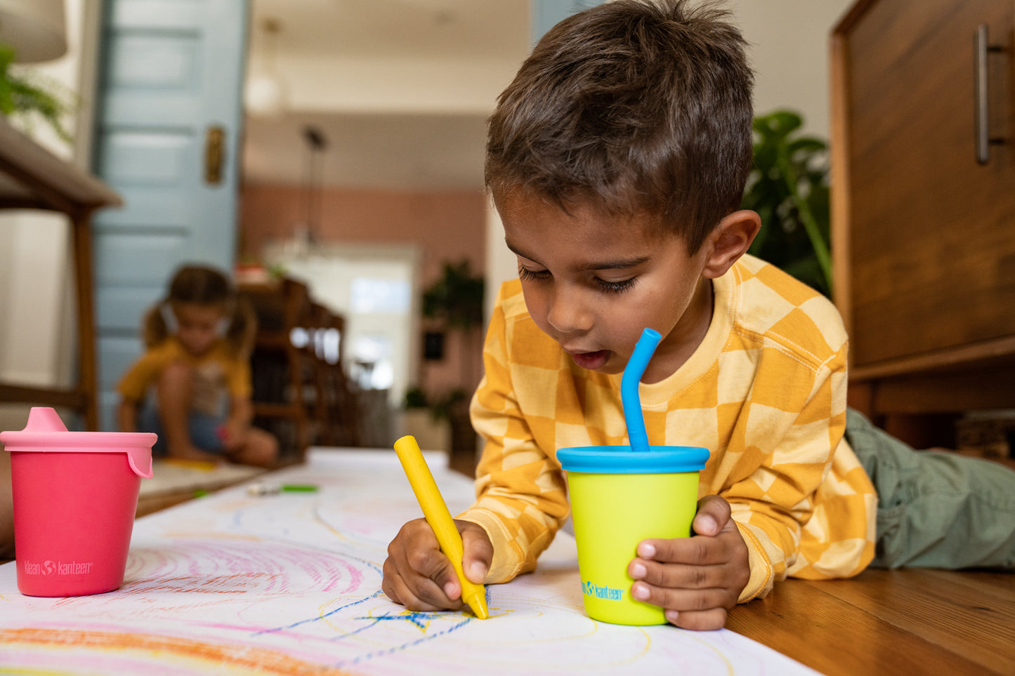 Vaso con bombilla Kid cup | Juice pear