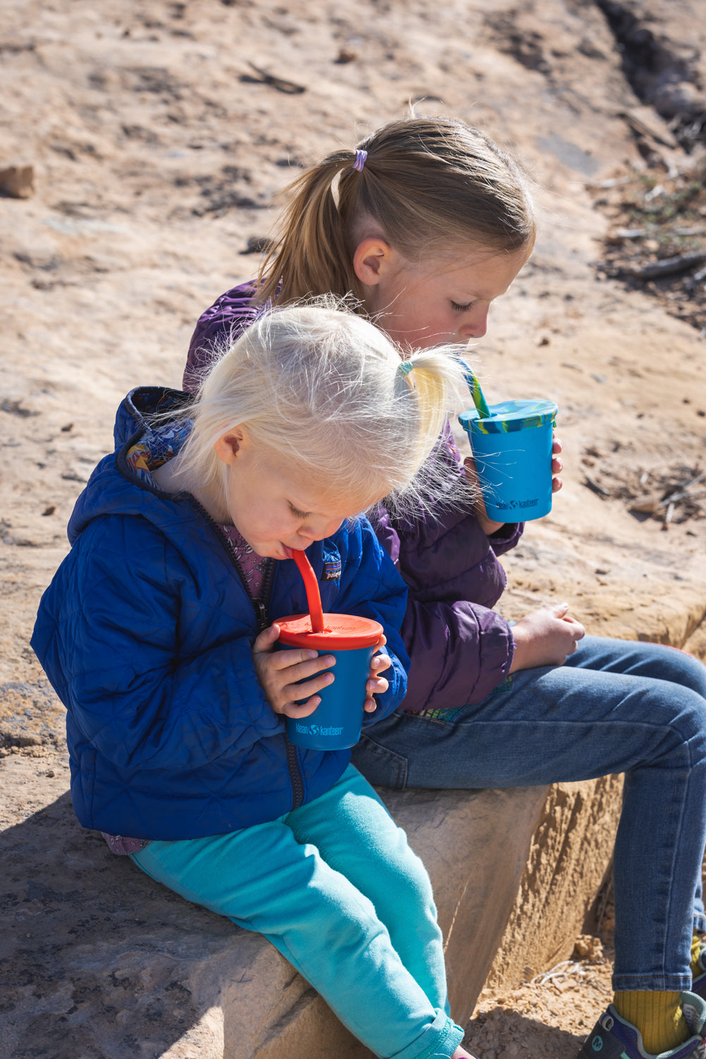 Vaso con bombilla Kid cup | Mykonos blue