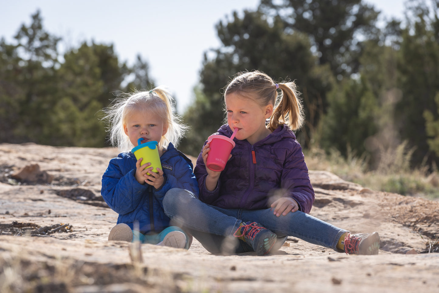 Vaso con bombilla Kid cup | Rouge red
