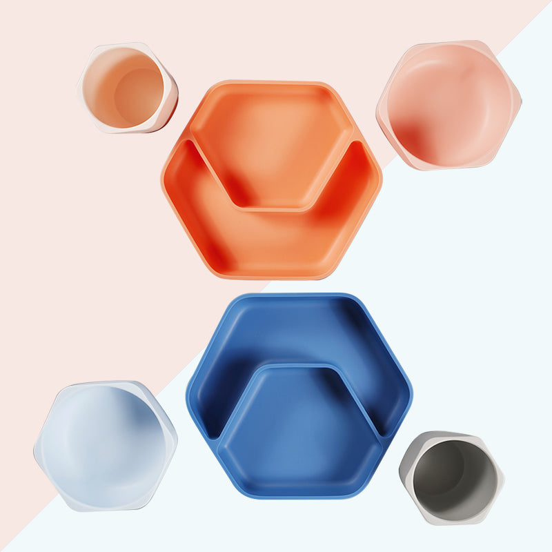 Set Platos Silicona x3 Coral