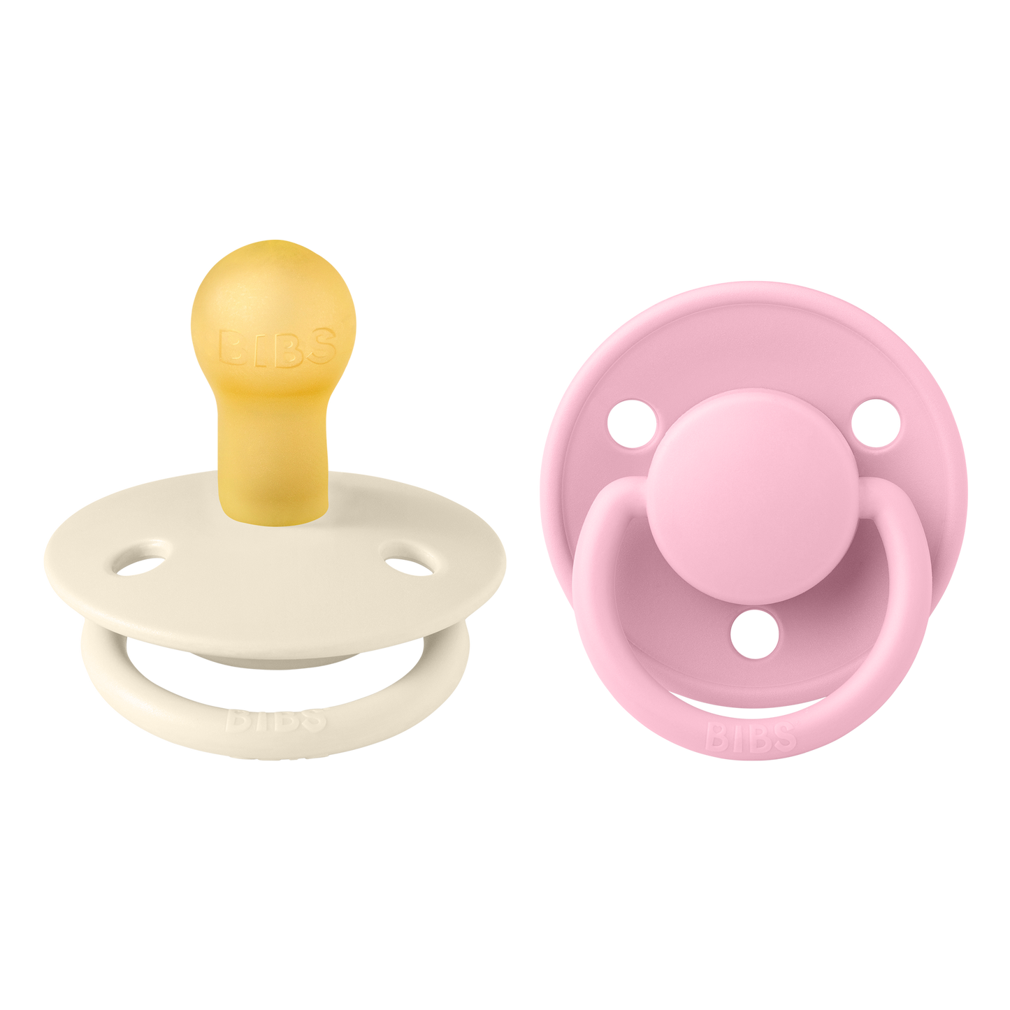 Chupete Bibs De Lux x2 | Ivory & Baby Pink