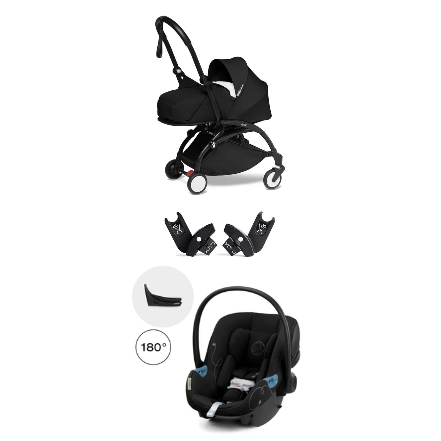 YOYO² Pack Travel System 0+ con Silla de Auto Aton G Swivel 180º