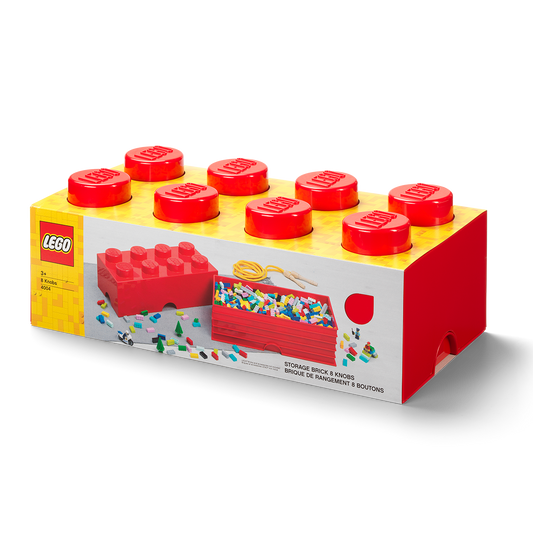(DC) Contenedor Lego Brick 8 | Bright Red