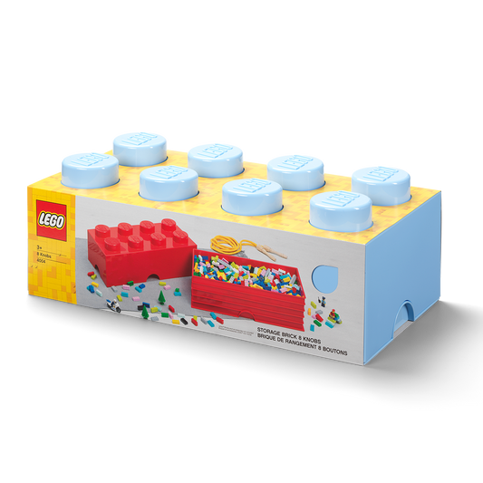 (DC) Contenedor Lego Brick 8 | Light Royal Blue