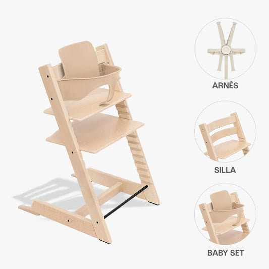[NUEVO] Pack Silla de comer evolutiva Stokke Tripp Trapp® + Baby Set + Arnés | NEW BASIC²