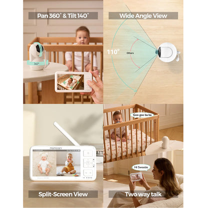 Monitor de bebé Momcozy BM03 1080p Full HD 5.5"