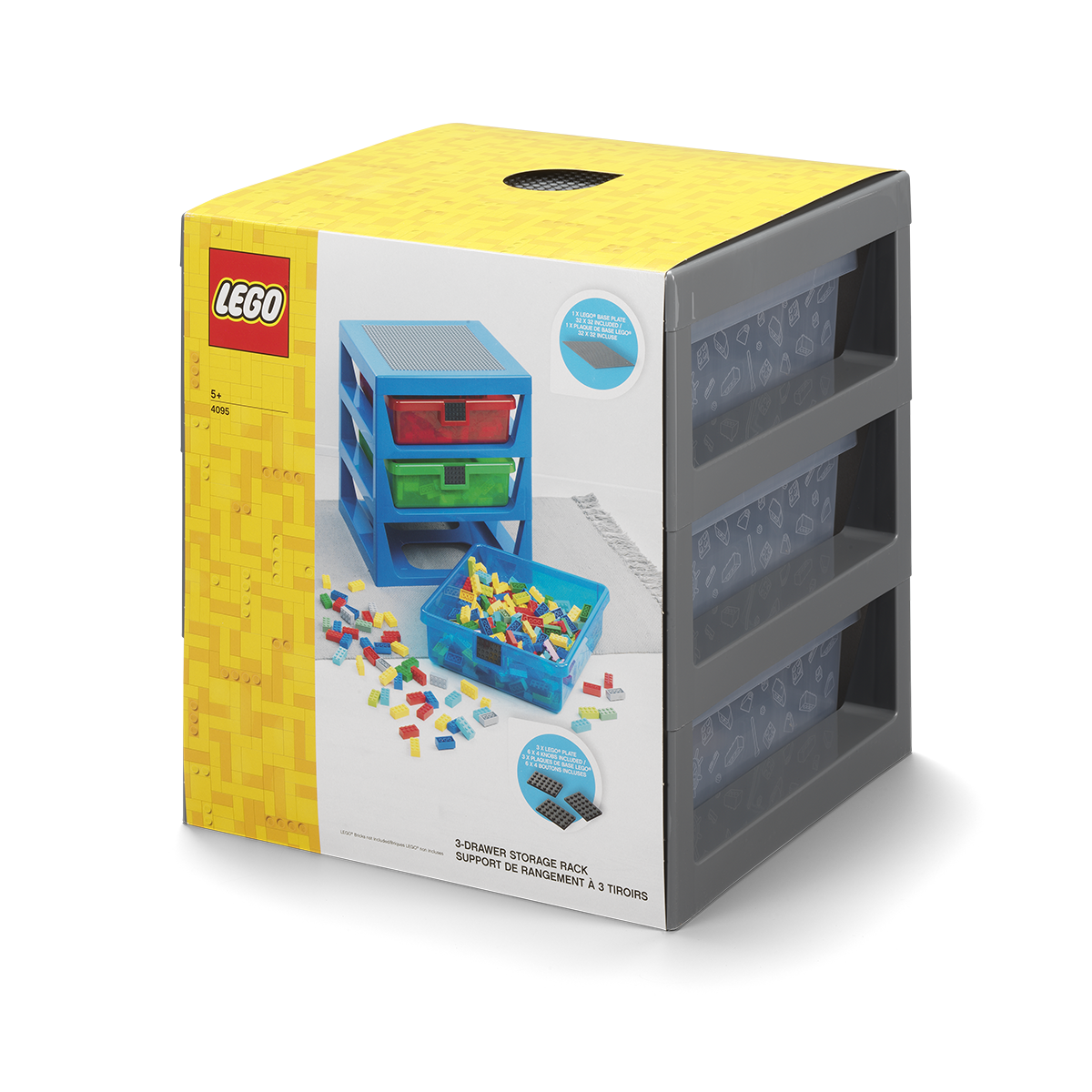 Contenedor Lego 3-drawer Rack System