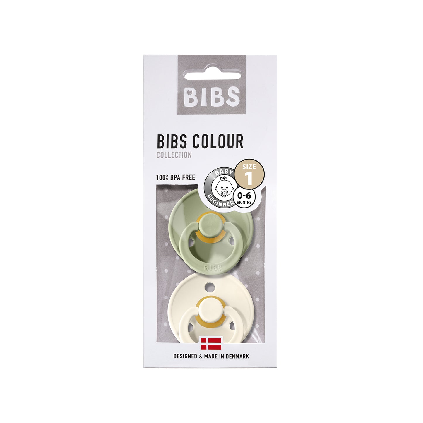 Chupete Bibs Colour x2 | Sage & Ivory