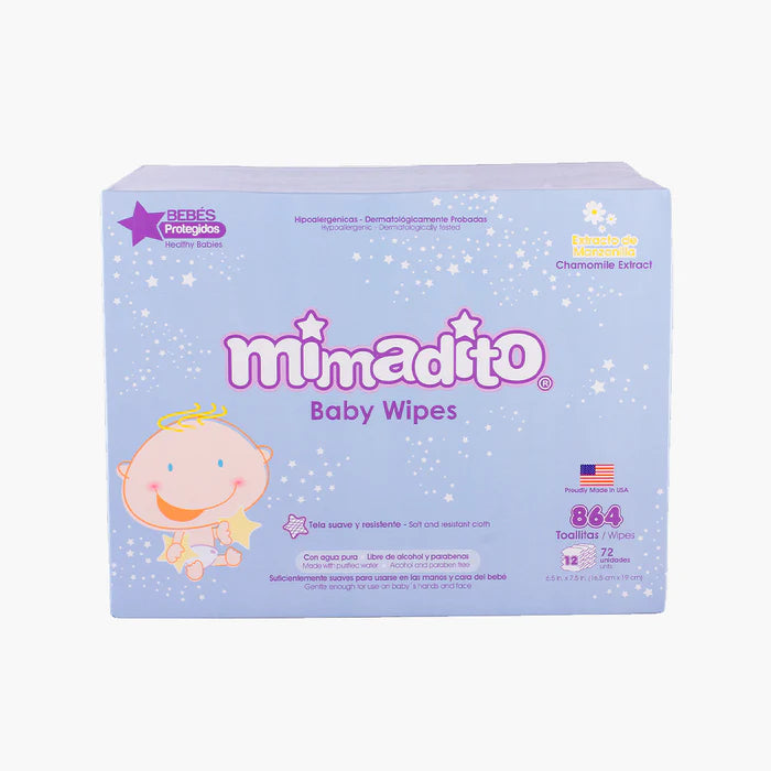 Pack 12 Toallas húmedas para bebé Mimadito