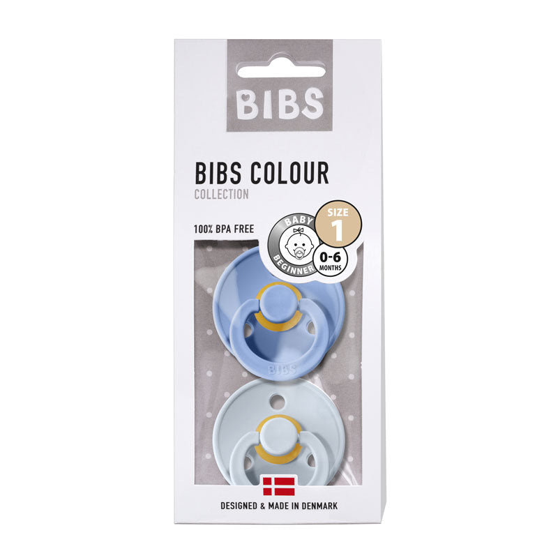 (DC) Chupete Colour x2 | 0-6 meses | Sky Blue & Baby Blue