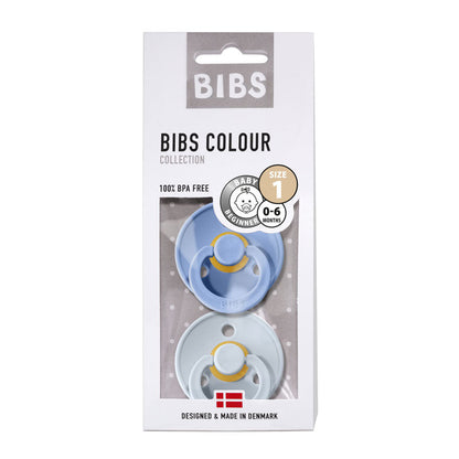 (DC) Chupete Colour x2 | 0-6 meses | Sky Blue & Baby Blue